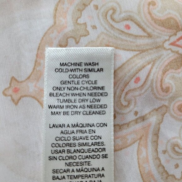 WHBM Blouse Women Size 6 Roll Tab Sleeves Pullover Shirttail Hem Lightweight - Picture 9 of 10